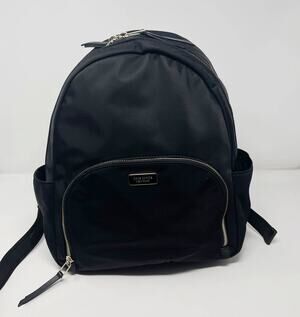 Kate Spade Black Dawn Backpack Nylon Zip Closure Front Pocket Waterbottle Slip